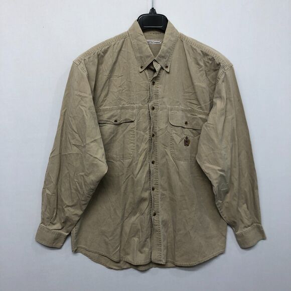 Vintage Bugle Boy Men Long Sleeve Button Shirt Top Size Large B299 -10 - Picture 1 of 16